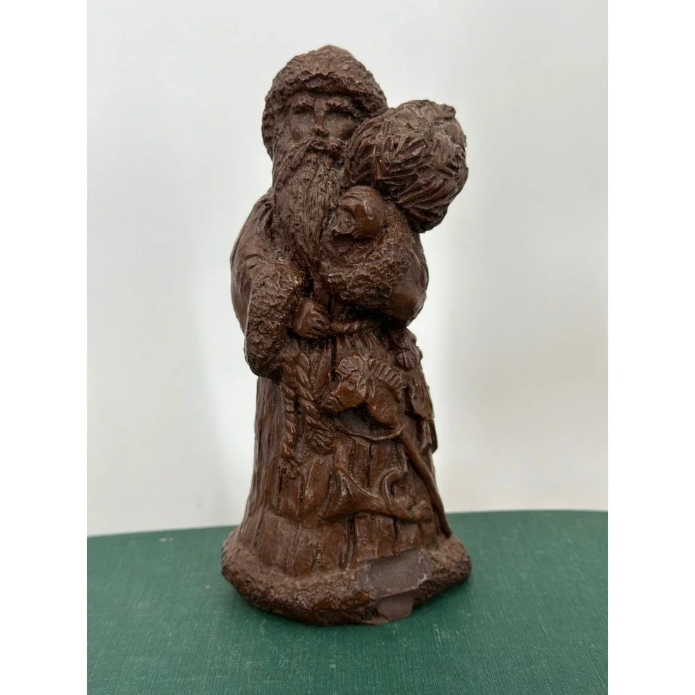 Vintage Red Mill Father Christmas Santa Claus Figurine Hobby Horse 6.5 Inch
